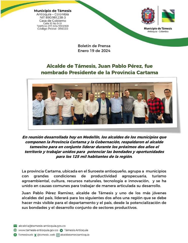 Municipio de Támesis - Antioquia tweet media