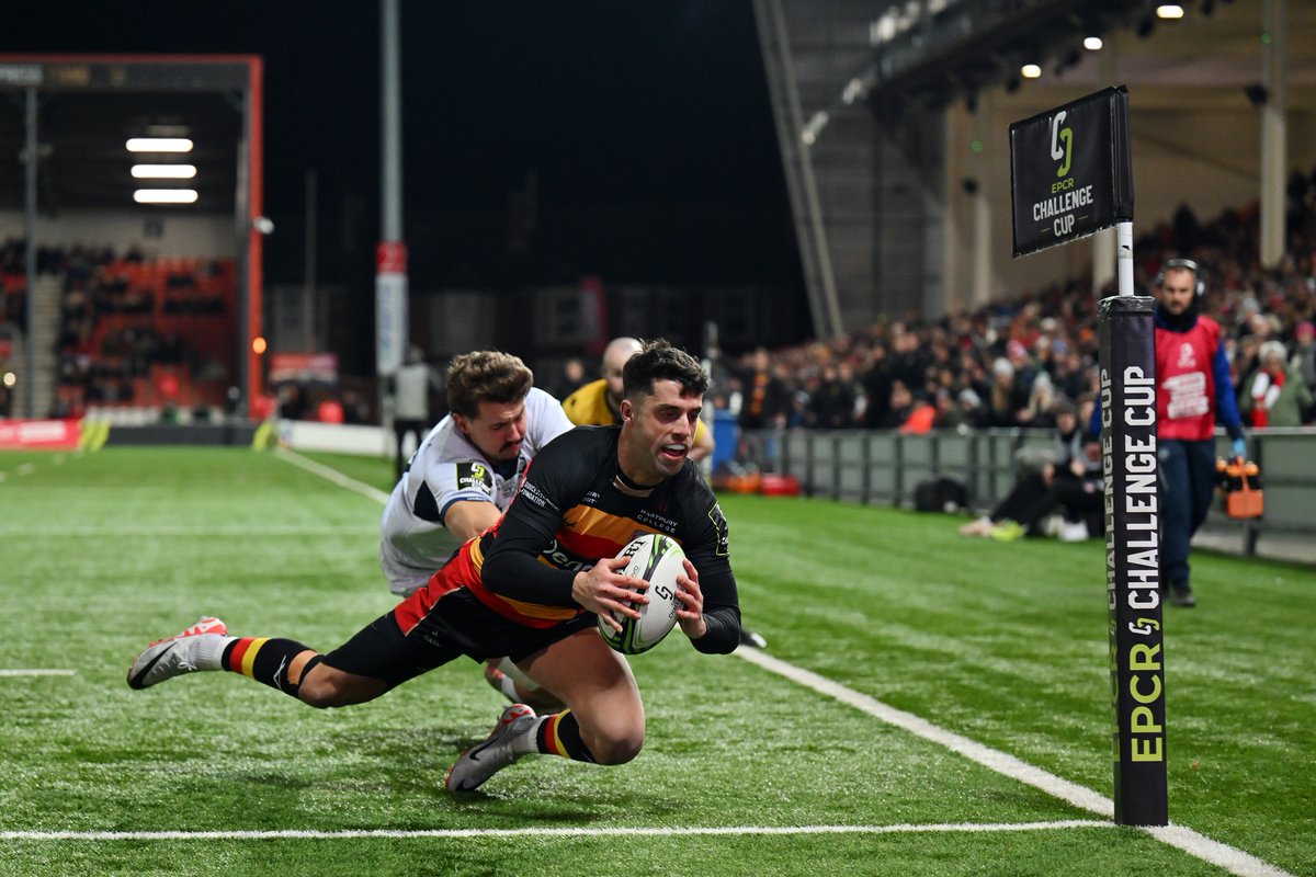 premrugby's tweet photo. Comprehensive from the Cherry &amp; Whites 🍒
 
@gloucesterrugby with a 35-5 win over Castres to finish the pool stage unbeaten 🙌

@ChallengeCup_ https://t.co/cvfBazRdeo