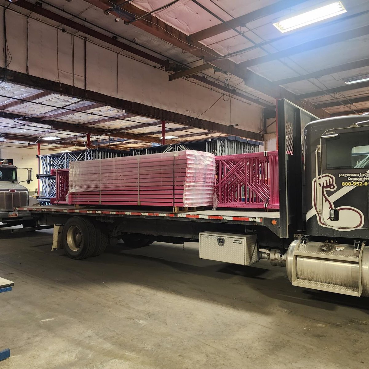 Look at us over here getting in touch with our feminine side. 😉 We are supplying racking to Hermixers and they requested this super fun pink color. We get to do fun stuff! 

How can we help you with your next project?

#materialhandling #palletrack