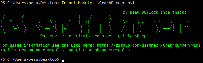 Black Hills Information Security (@bhinfosecurity) on Twitter photo TL;DR We built a post-compromise toolset called GraphRunner for interacting with the Microsoft Graph API.
Introducing GraphRunner: A Post-Exploitation Toolset for Microsoft 365
by: <a href="/dafthack/">Beau Bullock</a> & <a href="/424f424f/">Steve Borosh</a>
Published: 10/19/2023
Learn more: blackhillsinfosec.com/introducing-gr… TL;DR We built a post-compromise toolset called GraphRunner for interacting with the Microsoft Graph API.
Introducing GraphRunner: A Post-Exploitation Toolset for Microsoft 365
by: <a href="/dafthack/">Beau Bullock</a> & <a href="/424f424f/">Steve Borosh</a>
Published: 10/19/2023
Learn more: blackhillsinfosec.com/introducing-gr…