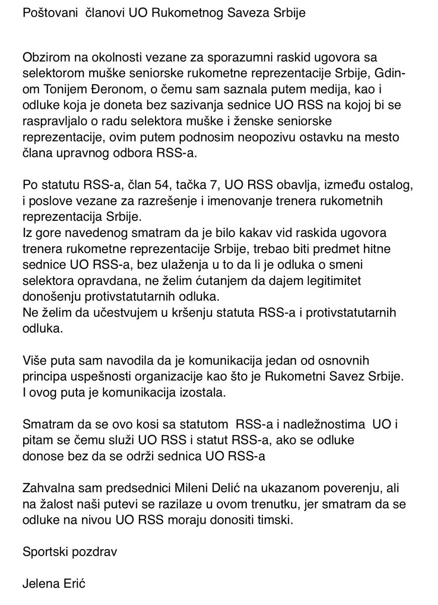 JelenaEric's tweet photo. Saopštenje!!!! https://t.co/BqTiGc7FPc