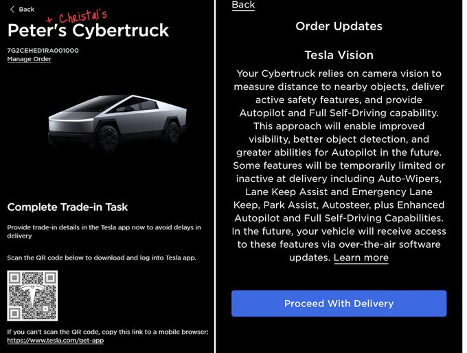 Tesla Cybertruck VIN confirmation