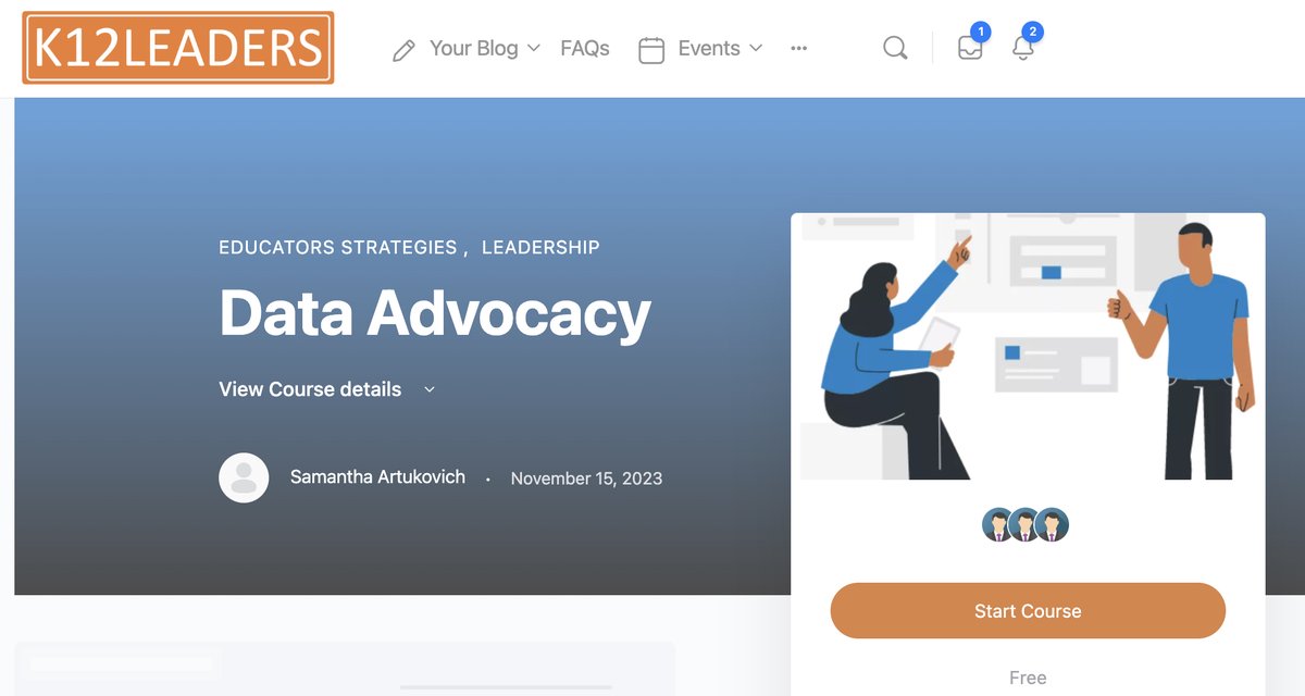 Improve your data-driven advocacy skills with a free course from @LearningAccel and @K12_Leaders. Learn how to support all learners, adopt specific teaching practices, and measure progress. #TheLearningAccelerator #K12Leaders #DataDrivenAdvocacy

k12leaders.com/k12leaders-and…