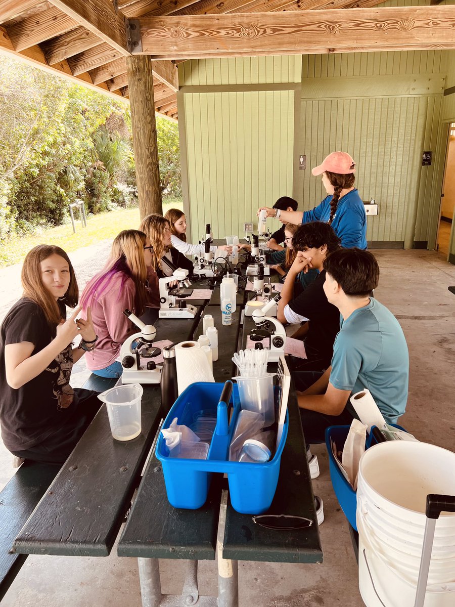 Great day with Robert Stephenson from DeLand High at the bay today. Great students, great chaperones and an amazing Zach Spivey. The best volunteers - Kelly Young, Lindsey from MDC, and Ed Carlson.