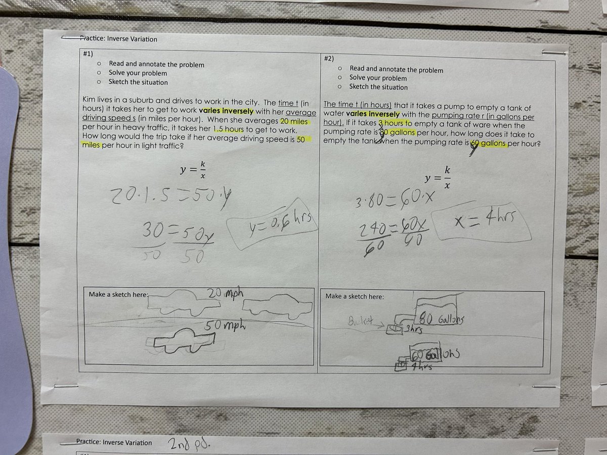 klujan_EDHS's tweet photo. Algebra 2 Aztecs preparing for TSI by WICORizing their inverse variation word problems by annotating and solving! π€ #AVIDAztecs #Breakthrough @EDAztecs_HS @SarinanaEDHS @LCompean_EDHS https://t.co/pya2LcjRgT