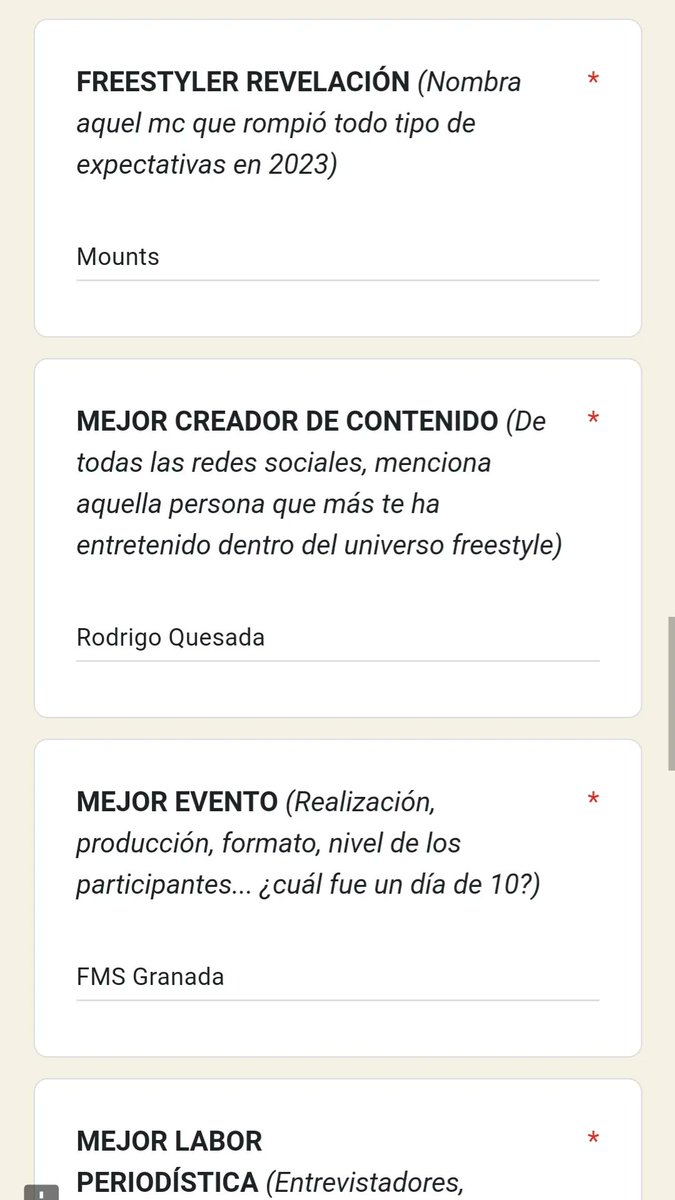 Voy a hacer públicos mis votos para #FMAwards (1/2)