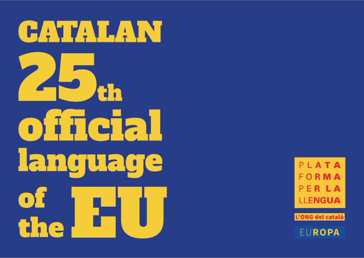 llenguacat_EU's tweet photo. All Europeans must have their linguistic rights guaranteed and respected. Catalan speakers too!
We keep on working for the official status of Catalan in the EU.
Thank you #Belgium‼️ @Belga_English @alexanderdecroo #beEU https://t.co/uQsz1GVBZW