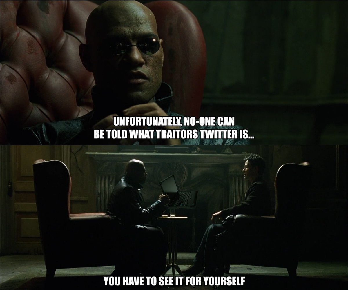 Me trying to explain the wonder of  #TheTraitors Twitter banter to my boyfriend...

#TheTraitorsUK