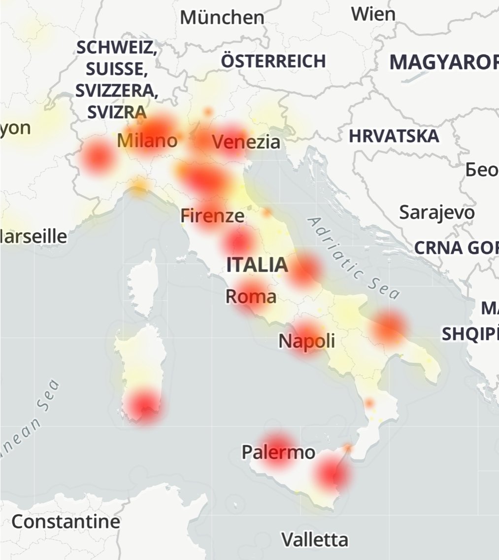 Si registrano problemi su #Instagram in Italia in questo momento. Segnalazioni ovunque su problemi di caricamento (67%) e app (37%). #instagramdown