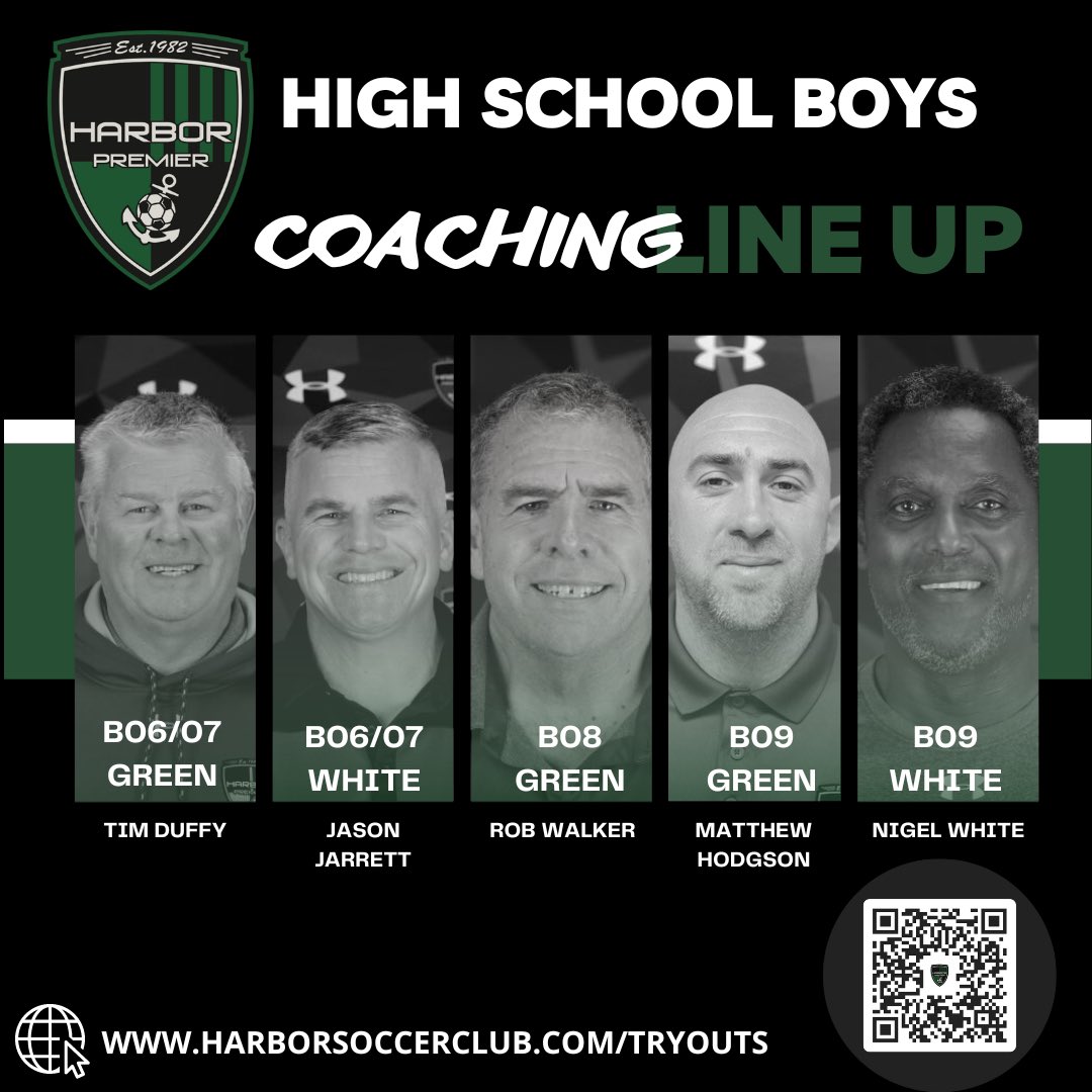 HarborPremier's tweet photo. Our coaching line up for the High School aged boys! 
#harborpremier https://t.co/AddUN4UgEY