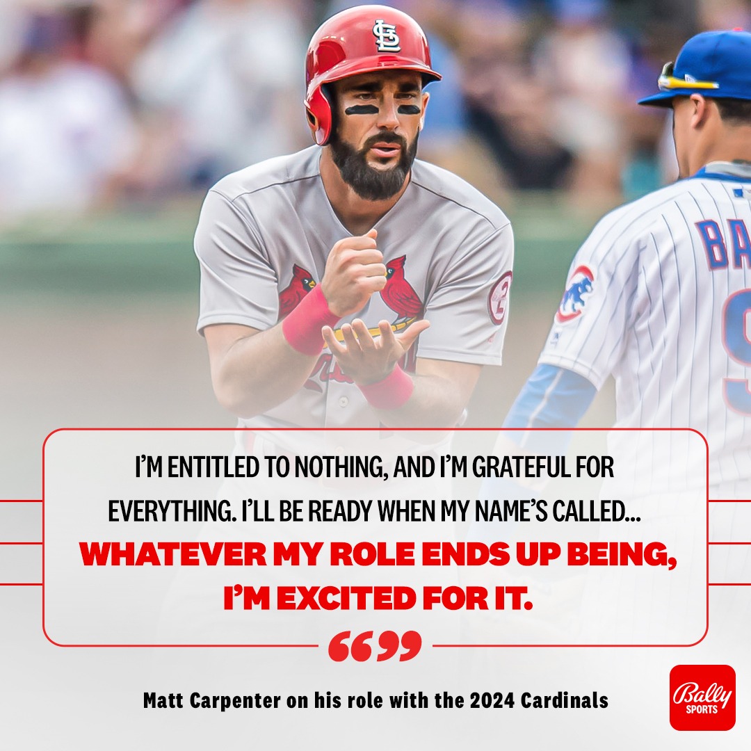No matter what happens, Matt Carpenter is excited to be wearing the Birds on the Bat again in 2024. #STLCards