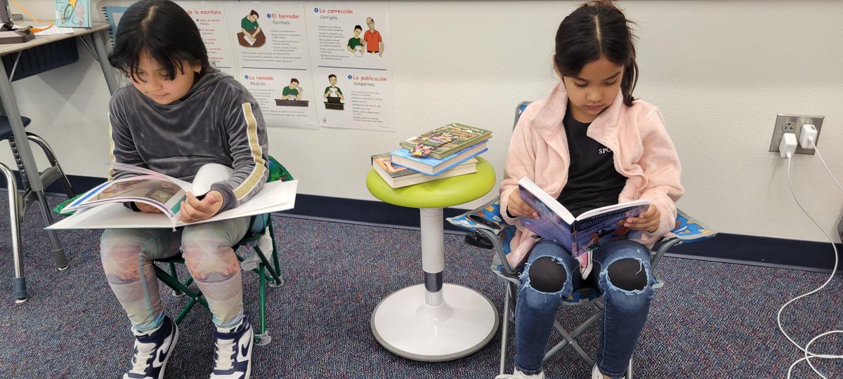 These 3rd graders were so excited to check out books for our “Read Around the World” reading program. Their teacher sent me the sweetest pictures of them reading their books! #mymisd #mymisdreads <a href="/vegaelem/">VegaElem PTA</a> @vegaelementary
