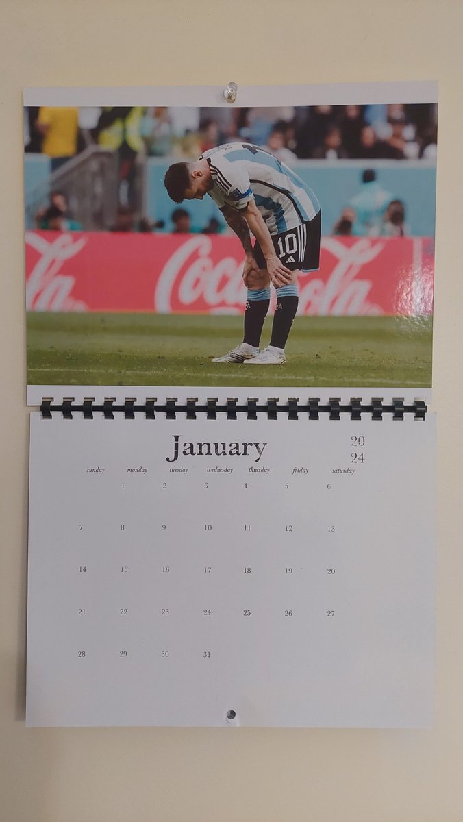 ccbot40's tweet photo. Made myself Calendar, Messi game one, not too happy. https://t.co/4d82dLS4rg