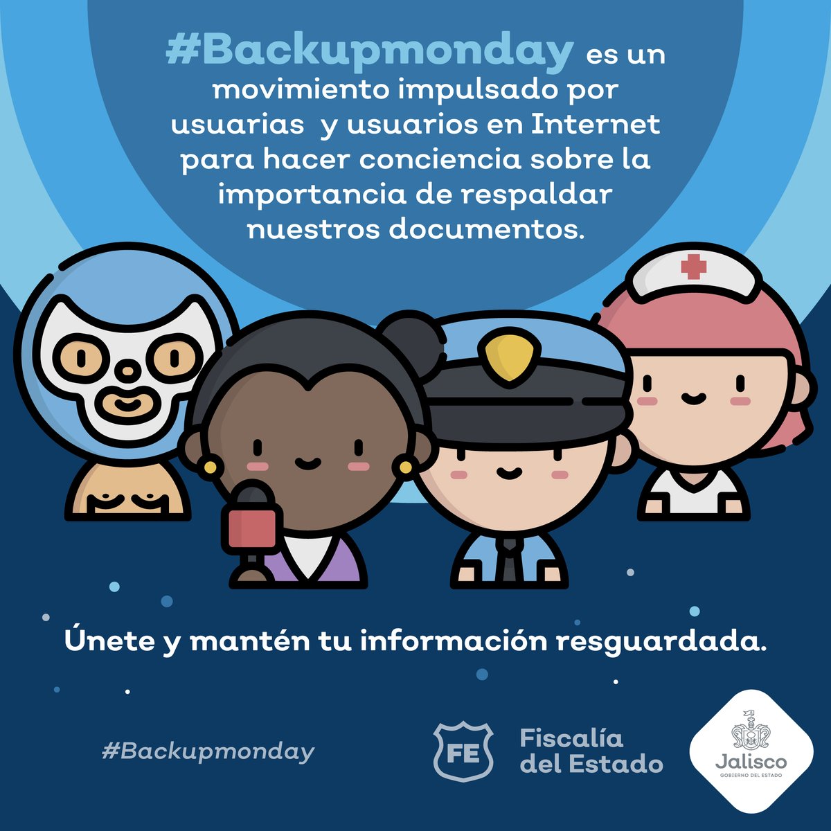CiberneticaJal's tweet image. Todas y todos tenemos archivos digitales, crear una copia de seguridad es la forma de protegerlos y evitar pérdidas de información.

#Backupmonday
#Prevencióndeldelito
#CibernéticaJalisco