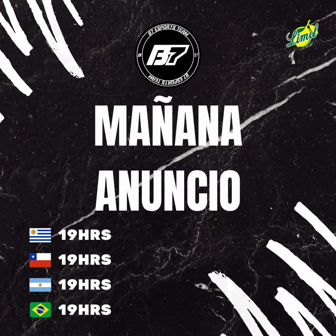 B7EsportsGG's tweet photo. Se vienen cositas mmmmm 👀👀👀👀👀
Estén atentos a lo que se nos viene mañana muchachos 💯
#GOB7 #Anuncios https://t.co/hd0gDwPxwt