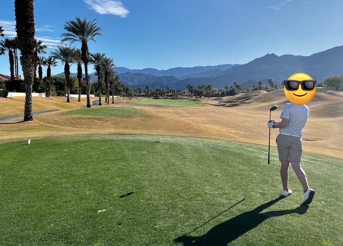 CoachKat69's tweet photo. Throwback to playing at PGA West last year and now watching the #AmericanExpressOpen https://t.co/0Y2cWZJAA6