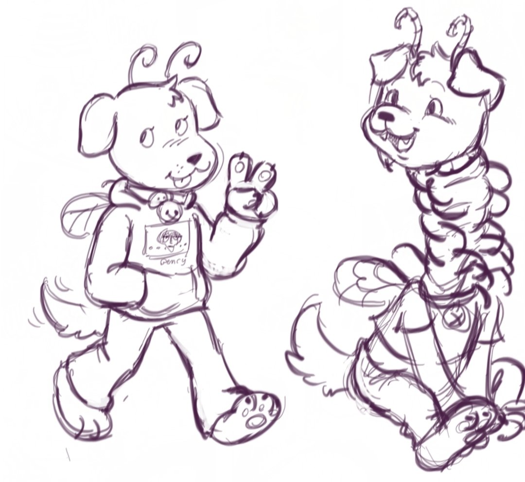 fursona friday! once again experimenting with cutting edge doggy art technology