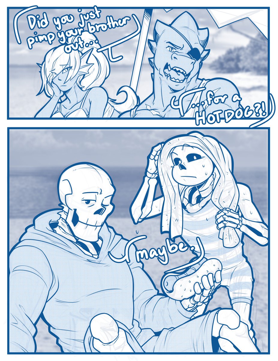0chews's tweet photo. One of my favorite scenes from one of my favorite fanfics. (2018 vs. 2024)

“Y-you s-shouldn’t just g-give out pictures to s-trangers…!” Undyne stuttered, surprised and dismayed.  

“yup. you’re absolutely right.” Papy agreed.  

from: The Last Laugh  @Kamari333lite https://t.co/HkT5SVn6kn
