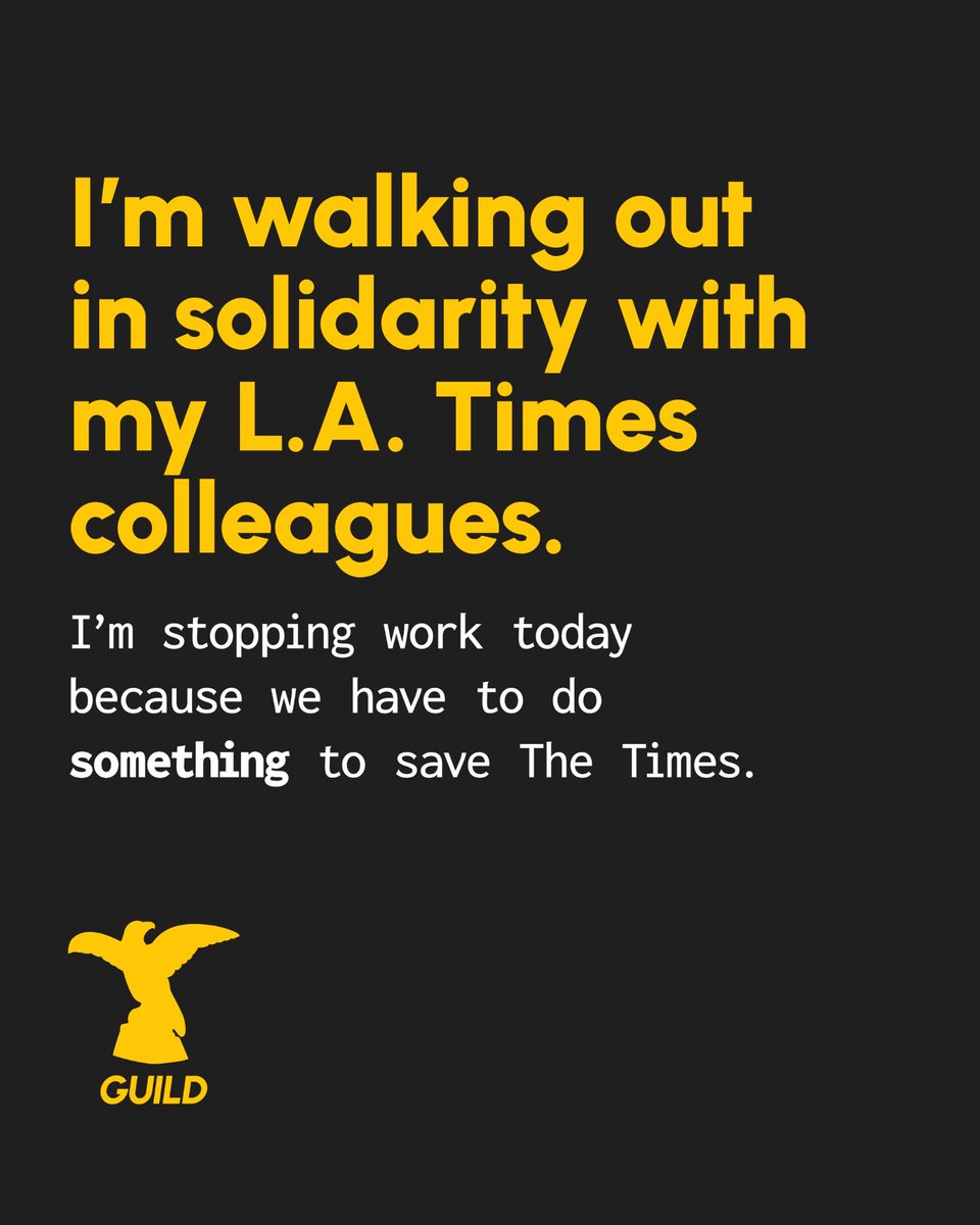 RealNickLeyva's tweet photo. I'm not copy editing any stories written by our great reporters and columnists because I'm on a one-day walkout. The Los Angeles Times is a Southland institution that needs to be protected and nurtured, not cut to the bone. There's no future in cutting! #latguild strong 💪 https://t.co/ta5VD4sXU9