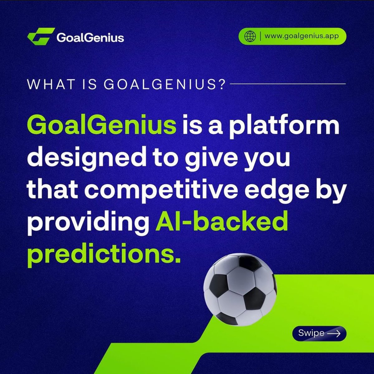 goalgeniusapp's tweet photo. Increase the chances of your sports bet using Artificial intelligence today!. Visit https://t.co/wO5gi60lyu to get started. https://t.co/cZO9x3gW2d