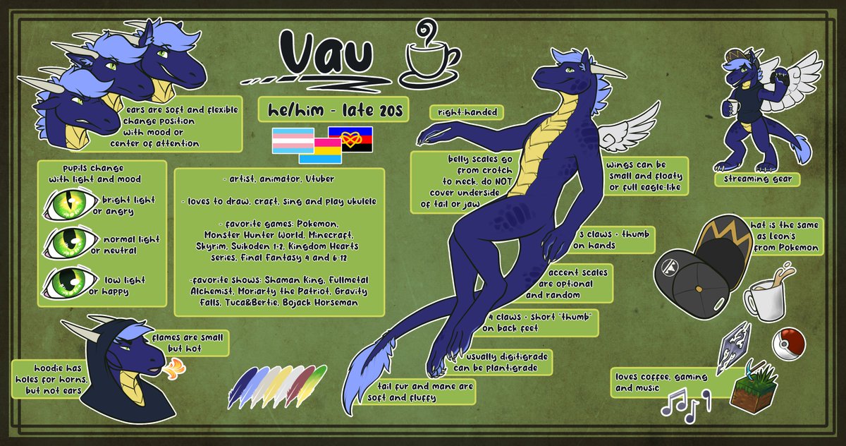 Vausome's tweet photo. 📢My c0mmlssions are 0PEN!🐲🎨
The time has come! I am now open for all types of artwork - yes, even refsheets, which were closed for a little while! 
As a reminder, here's my pr1ces: https://t.co/6VfsL9tsv4 
Please also make sure to read my TOS! https://t.co/ESMzjzqhoY