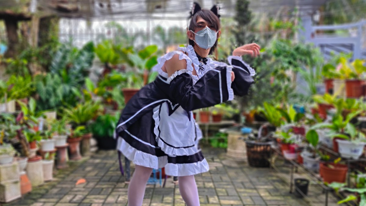 PyreInite's tweet image. The world's cutest and most adorable maid is here~. I just hope I can live up to all your expectations! o(≧∇≦o). Thanks again to @owlreave and @Readable001 for funding the dress. Stay tuned for more, cause I'm planning on a maid dress stream sometime🔥🔥 #PyreMaid #Cosplay