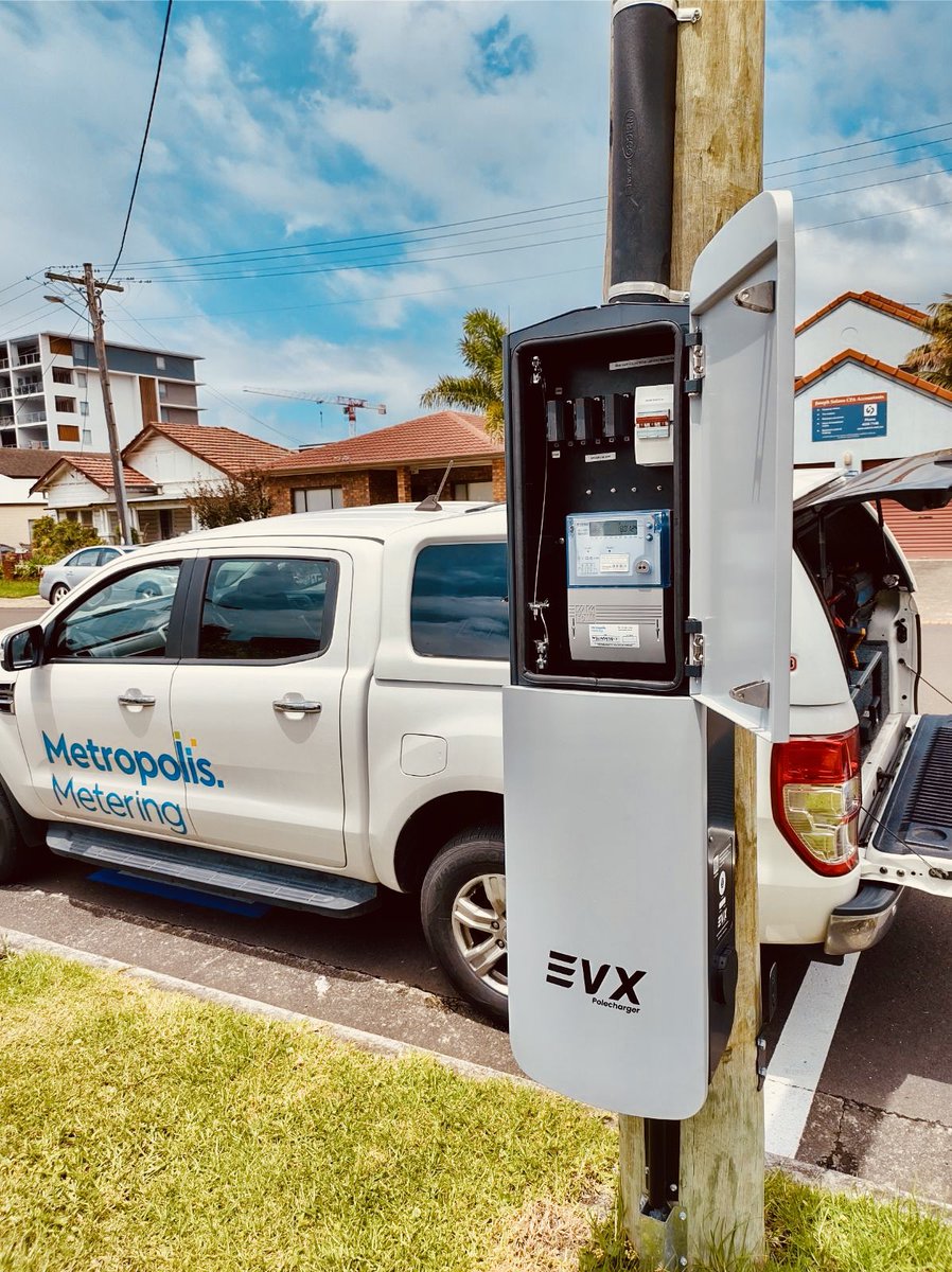 MetropolisMeter's tweet photo. @Evx_Australia is the leading provider of easily accessible pole-mounted &amp; kerbside electric vehicle charging stations.
#MetropolisMeteringServices proudly meters every charger to enable electricity market access.
#MakingSmartEnergySimple #EVCharging #ElectricVehicles #SmartMeter https://t.co/IUvmjf5UHk