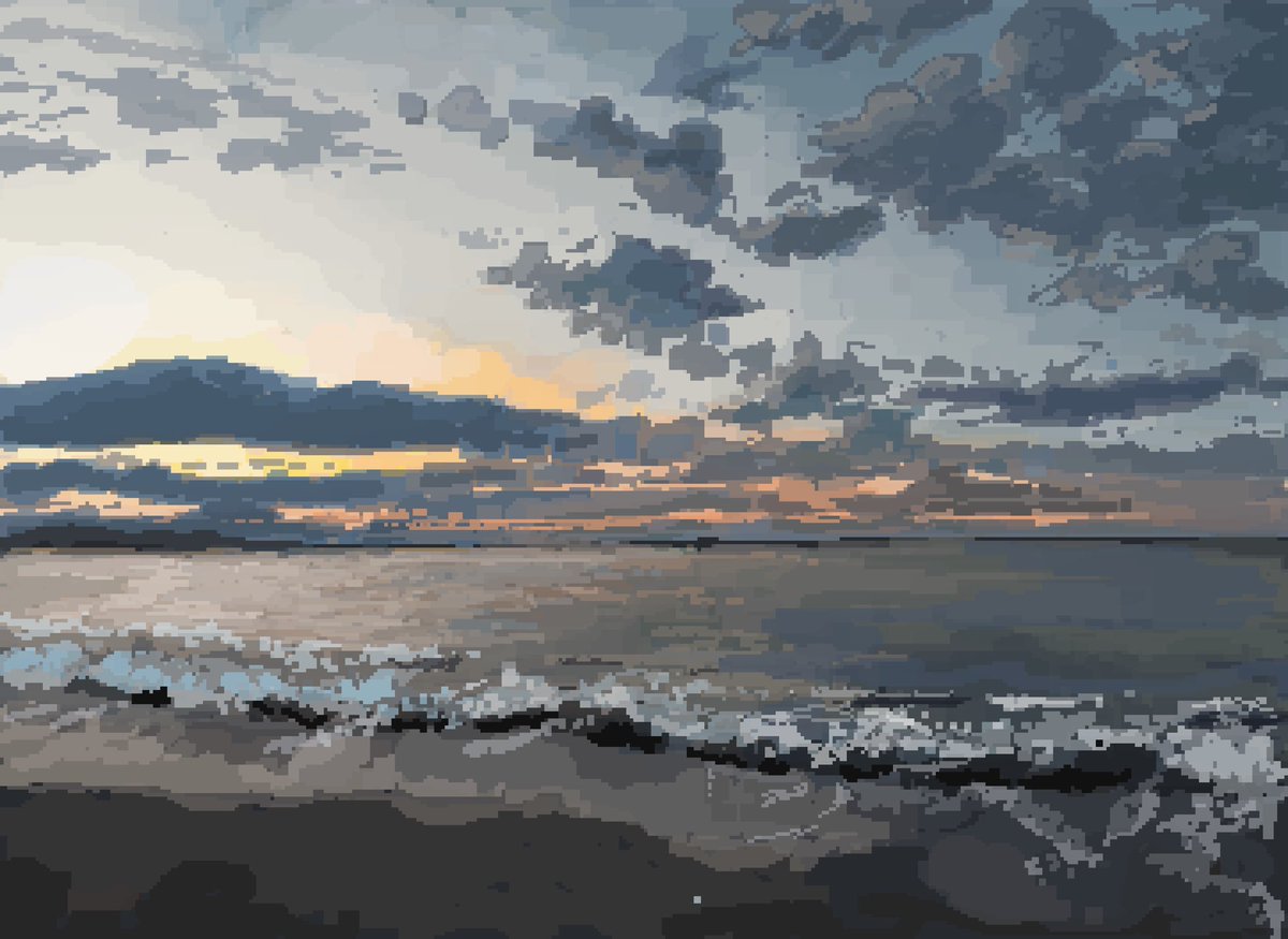 hisachan55cute's tweet photo. Morning🌊
#pixelart #ドット絵 https://t.co/LUQjIUz4cq