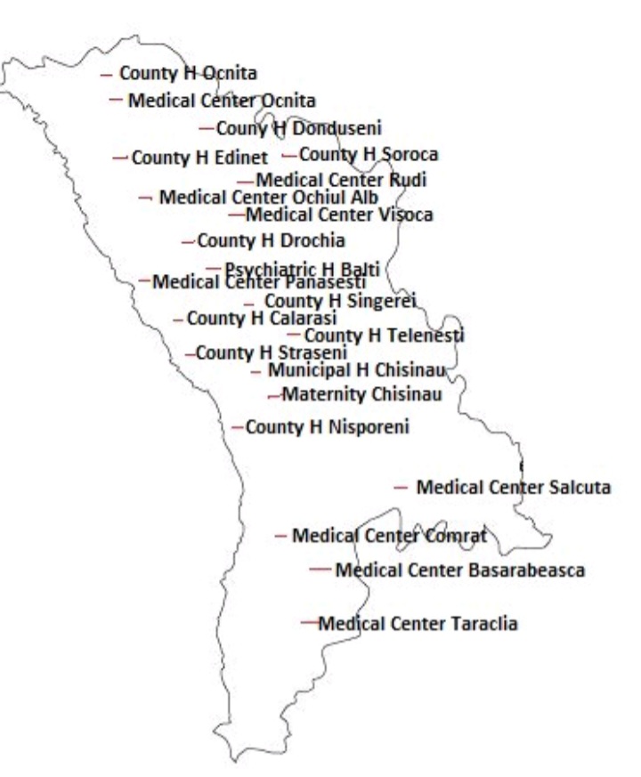teechorg's tweet image. A map of #Moldova showing all the locations where medical aid was delivered in just three weeks by #volunteers #humanitarianaid