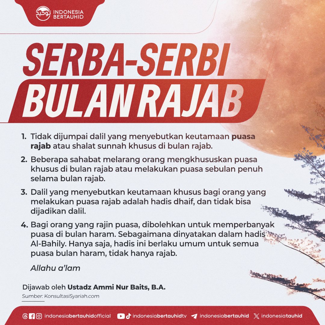 Serba-serbi di Bulan Rajab...