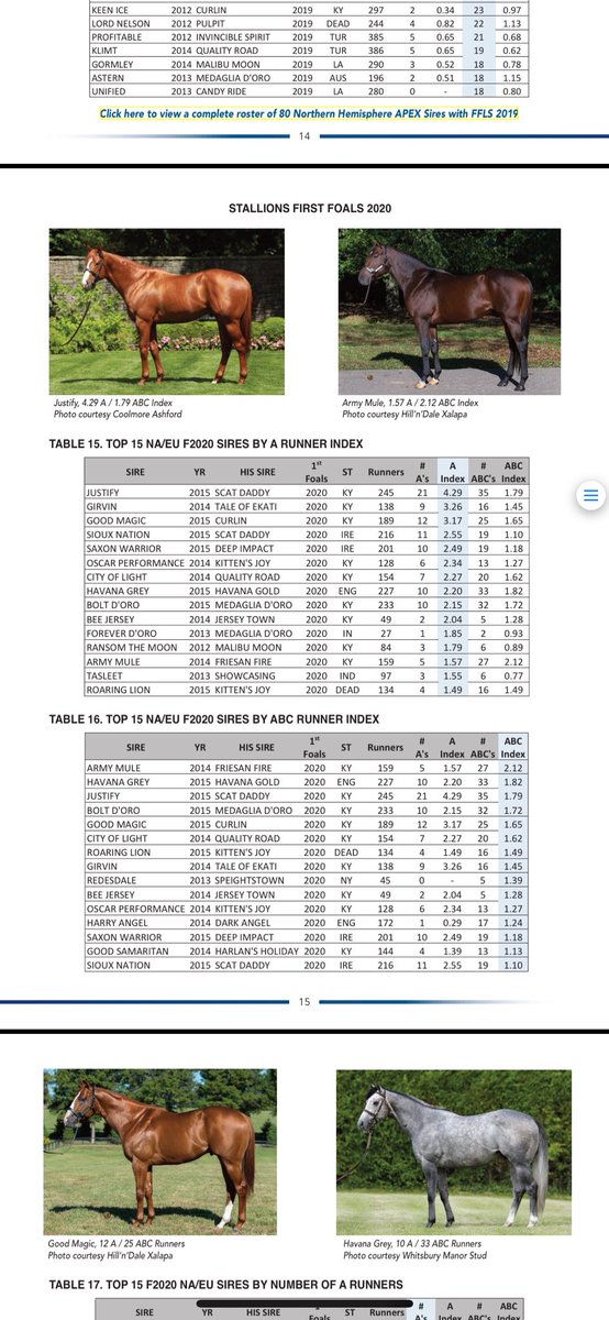 January Thoroughbred Market is now available for download @ billoppenheim.com. APEX mega-issue covers ratings & analysis for stallions in NA/EU, AUS/NZ, Japan, HK, S.America, and S. Africa. Check out our unique methodology and learn which stallions have really impressed us!