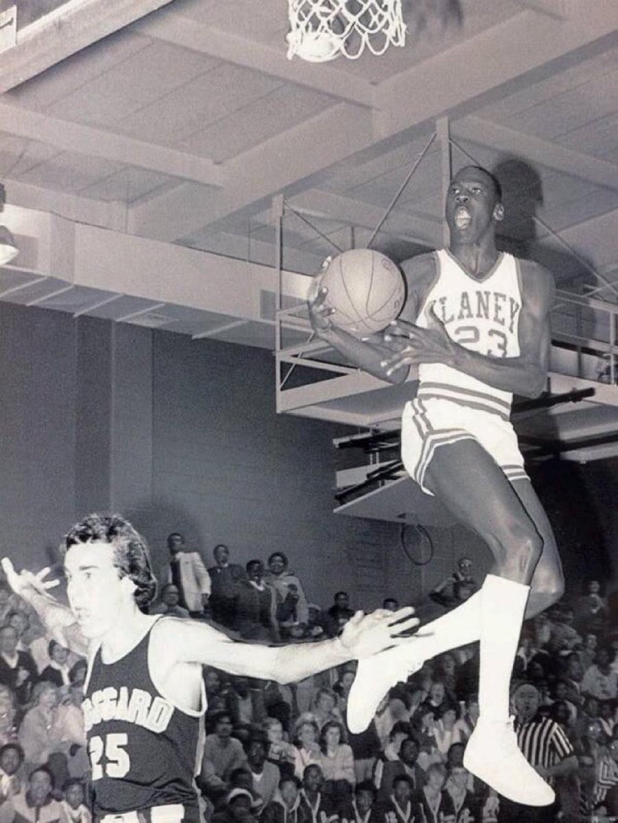 Michael Jordan, the high school years. Some solid defense there from the theater kid …