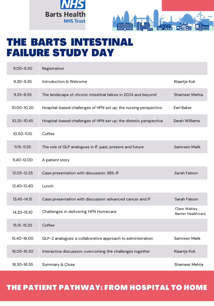 Such a great study day learning all about the complexities of HPN in Intestinal Failure #bartsintestinalfailure @royallondonhosp
