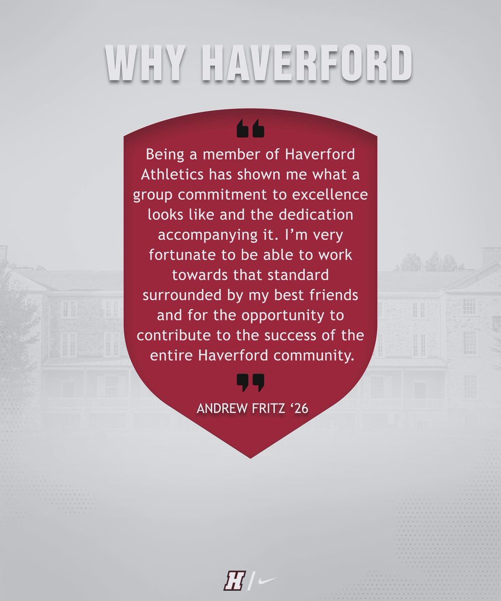 Why Haverford!? Hear it from rising junior Andrew Fritz. #BestIsTheStandard #NCAASoccer