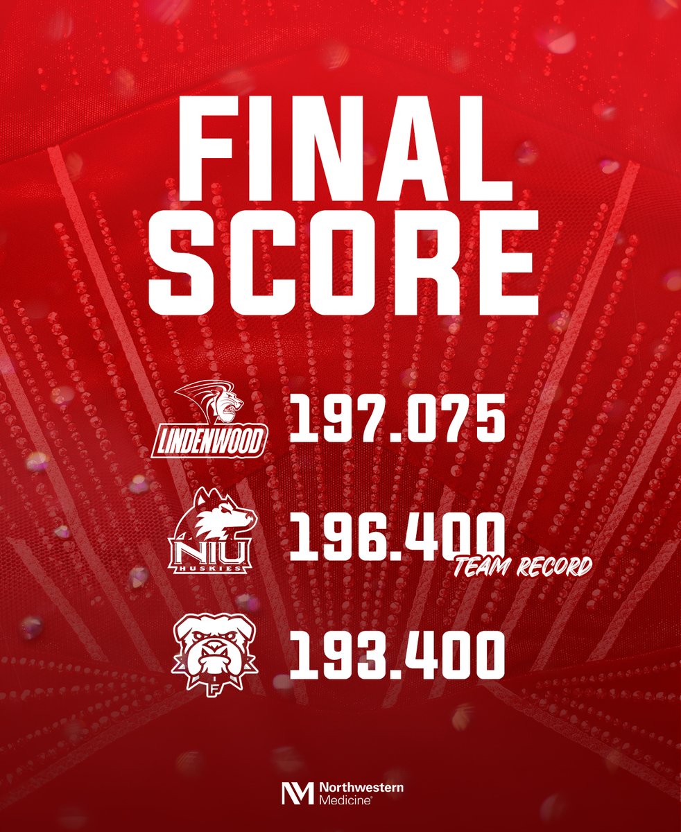 Your NIU Huskies have just set a NEW TEAM RECORD with a final score of 196.400 🏆