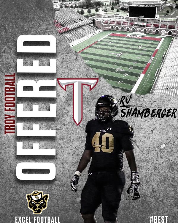 Jason Phillips (@jasonjennphil) on Twitter photo Big congratulations to <a href="/ReggisSham/">Reggis Shamberger</a> for picking up a full scholarship offer to <a href="/TroyTrojansFB/">Troy Trojans Football 8x⚔️</a>! <a href="/CoachRhino68/">Kevin Reihner</a> #BEST Big congratulations to <a href="/ReggisSham/">Reggis Shamberger</a> for picking up a full scholarship offer to <a href="/TroyTrojansFB/">Troy Trojans Football 8x⚔️</a>! <a href="/CoachRhino68/">Kevin Reihner</a> #BEST