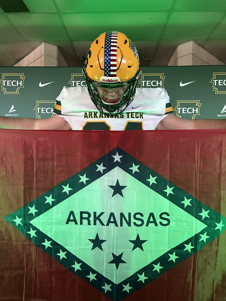 #Committed After great talk with <a href="/Coach_Shipp/">Kyle Shipp</a> <a href="/coach_corbin/">Coach Corbin</a> and <a href="/CoachKVA/">Kendrick Van Ackeren</a> I’m proud to say I’m 100% committed to Arkansas Tech University. Want to thank my family, <a href="/worldbreaker4/">L Selmon</a> and all other coaches that have been there along the way!