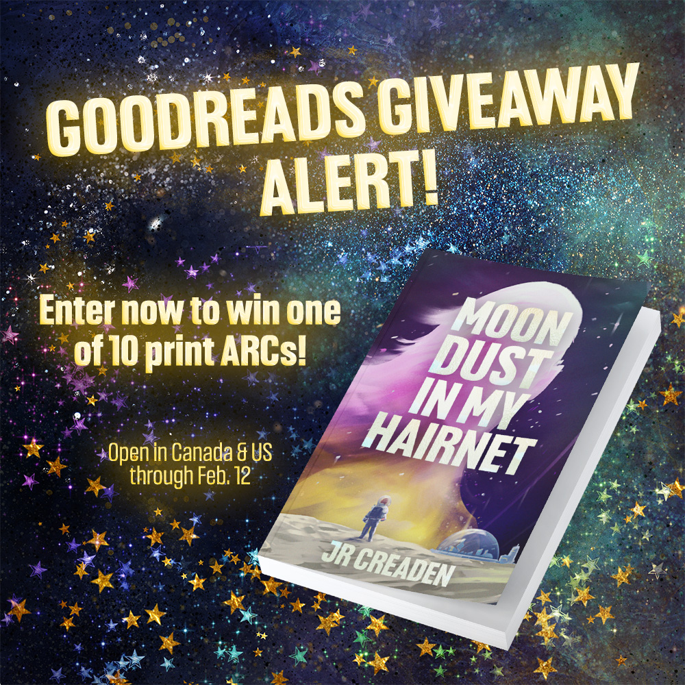 🥳 We've got another exciting opportunity to win one of 10 print ARCs of Moon Dust in My Hairnet by @JessCreaden, this time through Goodreads! Enter now through this link: bit.ly/4aXCmgp

#BookGiveaway #goodreadsgiveaway #autism #hopepunk #scifireads #readingcommunity