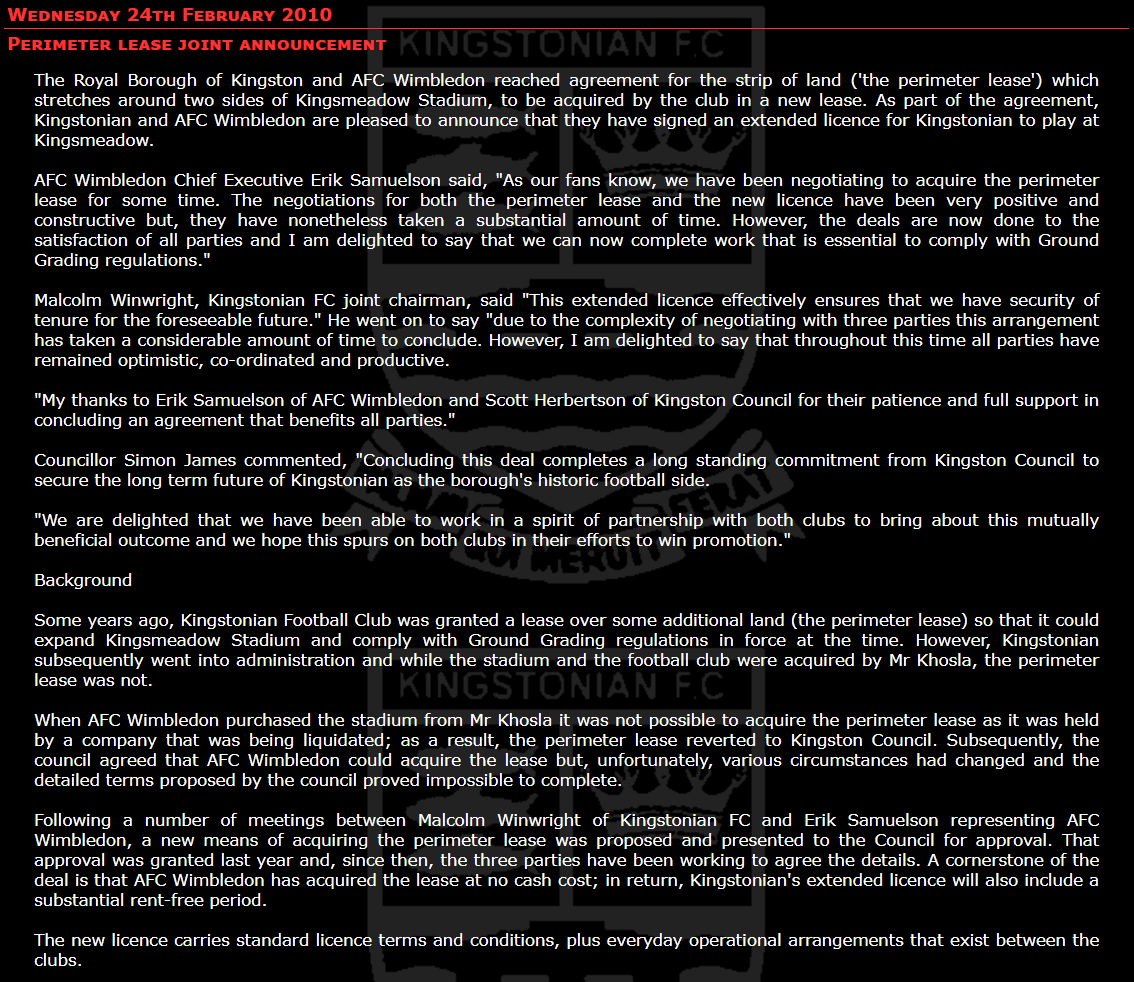And less than four years later it was claimed by those in charge that it was in our best interests to leave...

Still, the blood money has helped get us where in the 2,463 days since our last match at home?