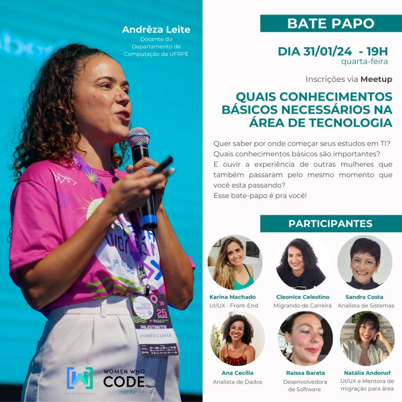 Vai ser um prazer participar do bate papo com essas profissionais   🧑🏾‍💻🧑🏾‍💻