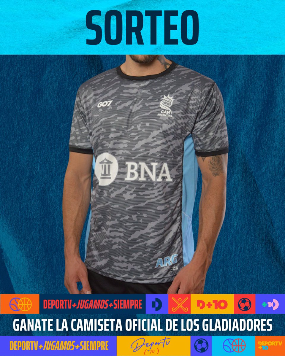 canaldeportv's tweet image. ¡HAY SORTEO! 🤞 Juegan Los Gladiadores y vos podés tener tu premio.

👕 Seguinos, retuiteá esta foto y escribí con el hashtag #HANDBALLenDEPORTV para llevarte la camiseta oficial de Argentina cortesía de @GO7ok.

¡Dale, se va al final del partido!