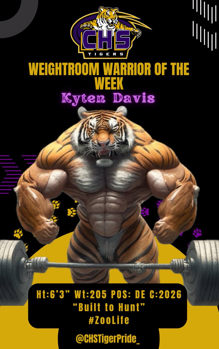 CHSTigerPride_'s tweet photo. Itโs been a great week back in the weight room! The competition has been insane ! We have a three-way tie for Weightroom Warrior of Week!
@Chris__Jordan35
@KytenDavis
#ChaseJohnson
#ZooLife
#BuiltToHunt https://t.co/9OVlUf77nQ