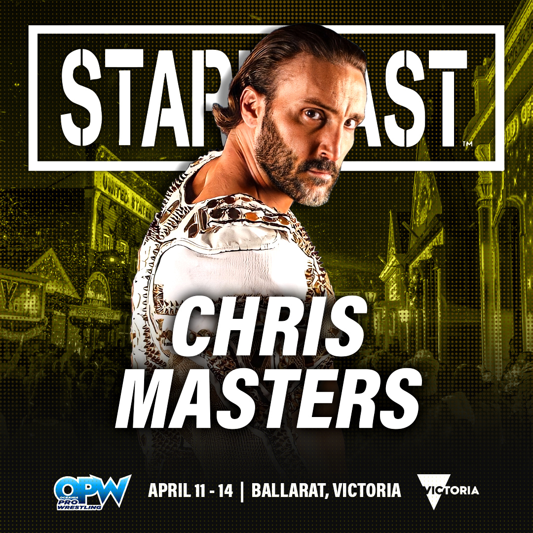 StarrcastEvents's tweet image. 💪 The Masterpiece Has Arrived
Appearing at Starrcast Downunder is @ChrisAdonis !
Starrcast Downunder takes place 4/11-4/14 at the Ballarat Mining Exchange. bit.ly/41TXpMK
#StarrcastDownunder #ChrisMasters
@opwlive @HeyHeyItsConrad