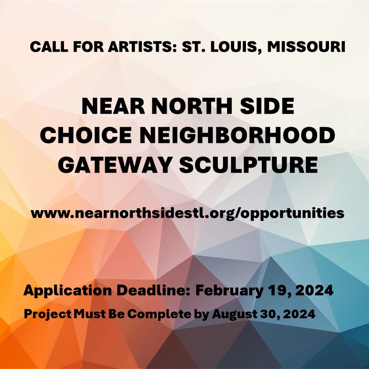 🎨 Call for Artists! @STL_CDA is seeking artists to create a site-specific gateway sculpture at N. 14th Street and Biddle as part of the Choice Neighborhoods Initiative 🏘️🏡. Up to $200,000 budget. Submissions due Feb 19, 2024. Details: nearnorthsidestl.org/opportunities

#STL <a href="/STLCityGov/">City of St. Louis</a>