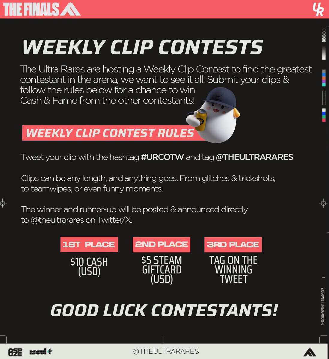 Announcing #URCOTW 

Good luck to all!