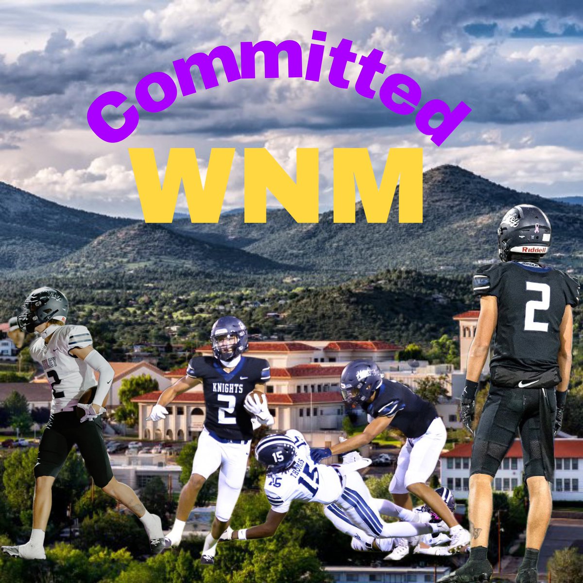 First, I would like to thank the man above for putting me in this position! Thanks to my family, my friends, and my coaches..I couldn’t do it without all of you. With that being said, I will be committing and continuing my academic and football career at Western New Mexico