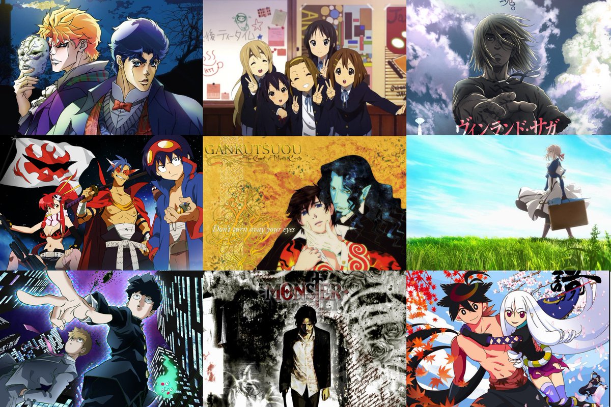 BasedMexx's tweet image. 3x3 of my favorite anime at the moment