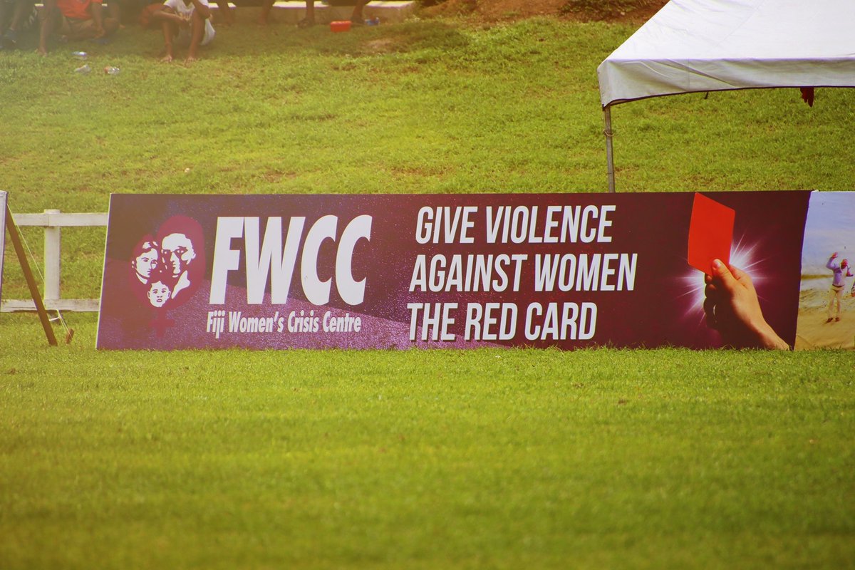Give Violence Against Women the Red Card ! It's finals day at the Coral Coast 7s. Come on down to Lawaqa Park and support the women’s teams participating. #Fiji