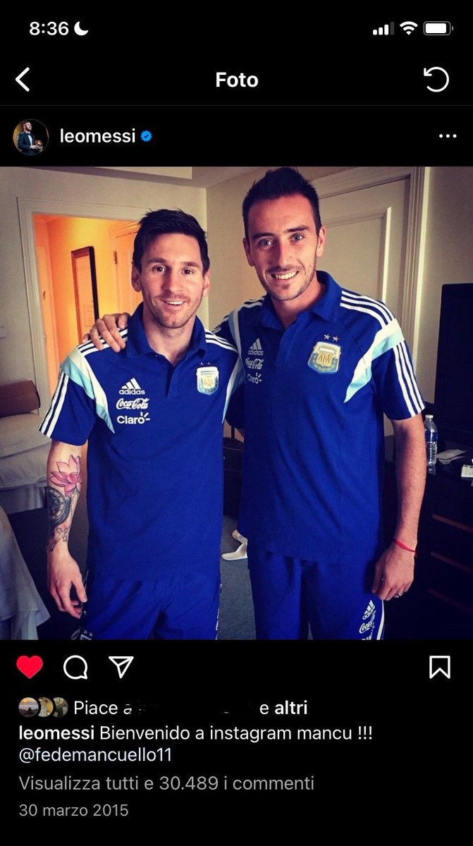 Mi primer like en Instagram?
La presentación de Mancuello en ig de parte de Lionel Messi, como tiene que ser.