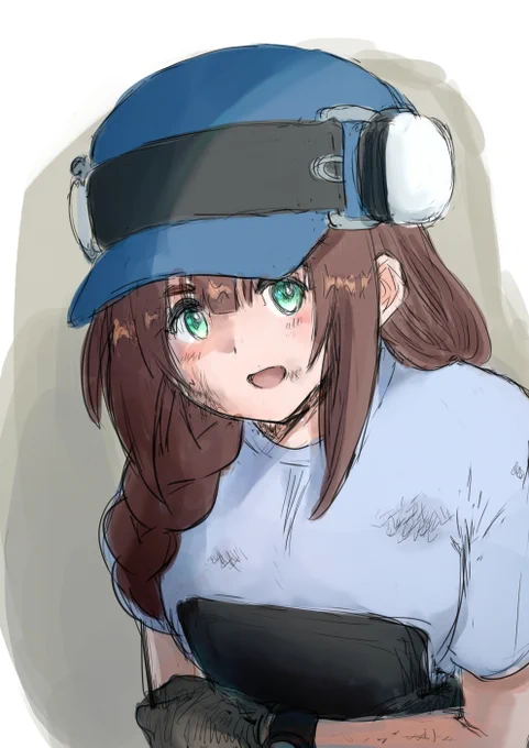 メカニックの子が可愛かったのでらくがき#バーンブレイバーン 